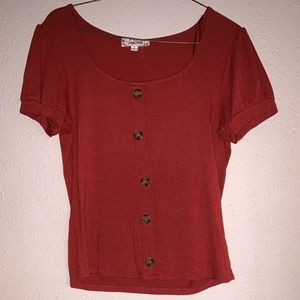 Pink Rose button down top